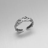 Sterling Silver Swirl Toe Ring, Adjustable Ring, Silver Ring, Rings