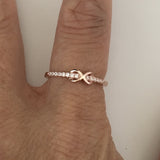 Rose Gold Plated Sterling Silver CZ Infinity Ring, CZ Ring, Love Ring, Promise Ring
