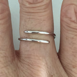 Sterling Silver Wraparound Ring, Silver Ring, Boho Ring