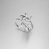Sterling Silver Leaves Toe Ring, Silver Ring, Leaf Ring, Tree Ring