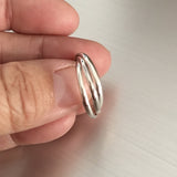 Sterling Silver 3 Connected Band Ring, Silver Rings, Silver Bands