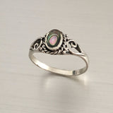 Sterling Silver Abalone Ring with Swirl, Silver Ring, Rings