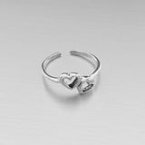 Sterling Silver Loving Hearts Toe Ring, Boho Ring Silver Ring, Love Ring