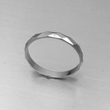 Sterling Silver Diamond Cut Band, Stackable Band, Wedding Band, Silver Ring