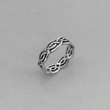 Sterling Silver Celtic Weave Ring, Silver Ring, Boho Ring, Celtic Ring