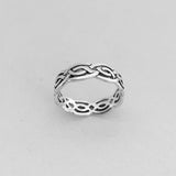 Sterling Silver Celtic Weave Ring, Silver Ring, Boho Ring, Celtic Ring