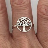 Sterling Silver Tree of Life Ring, Silver Ring, Fortune Ring, Tree Ring, Boho Ring