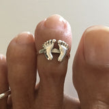 Sterling Silver Adjustable Barefoot Toe Ring, Silver Rings, Baby Feet Ring, Foot Ring