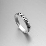 Sterling Silver I Love You To The Moon and Back Band, Silver Ring, Boho Ring, Moon Ring