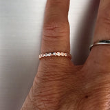 Rose Gold Plated Sterling Silver Eternity CZ Toe Ring, Silver Ring, CZ Band