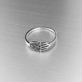 Sterling Silver Small Hamsa Ring