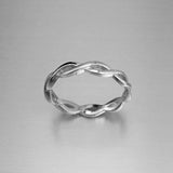 Sterling Silver Eternity Infinity Ring, Silver Ring, Promise Ring, Boho Ring