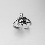Sterling Silver Turtle Toe Ring, Silver Ring, Turtle Ring, Ocean Ring