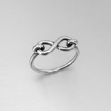 Sterling Silver Infinity Ring, Silver Ring, Promise Ring, Love Ring