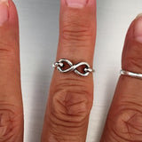 Sterling Silver Infinity Ring, Silver Ring, Promise Ring, Love Ring