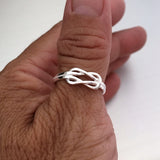 Sterling Silver Infinity Love Knot Ring, Silver Ring, Promise Ring, Infinity Ring