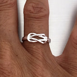 Sterling Silver Infinity Love Knot Ring, Silver Ring, Promise Ring, Infinity Ring