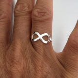 Sterling Silver Large Infinity Ring, Silver Ring, Love Ring