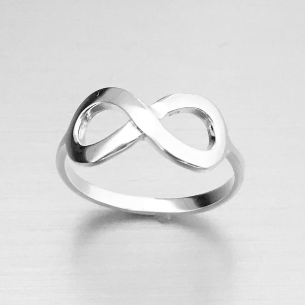 Sterling Silver Large Infinity Ring, Silver Ring, Love Ring