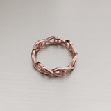 Rose Gold Plated Sterling Silver Wraparound Infinity Ring, Silver Rings, Promise Ring