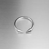 Sterling Silver Double Arrow Toe Ring, Boho Ring, Silver Ring