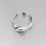 Sterling Silver Dolphin Toe Ring, Adjustable Ring, Silver Ring, Rings