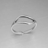 Sterling Silver Adjustable Modern Toe Ring, Silver Ring, Boho Ring