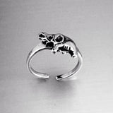 Sterling Silver Elephant Toe Ring, Silver Ring, Boho Ring, Lucky Elephant Ring