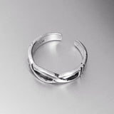 Sterling Silver Adjustable Celtic Weave Toe Ring, Boho Ring, Silver Ring, Celtic Ring