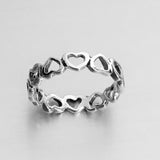 Sterling Silver Endless Inverted Heart Toe Ring, Love Ring, Heart Ring, Silver Ring