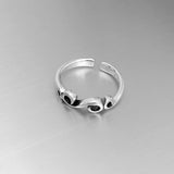 Sterling Silver Adjustable Swirl Toe Ring, Boho Ring, Silver Ring