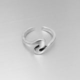 Sterling Silver Adjustable Squiggle Toe Ring, Boho Ring, Silver Ring, Zigzag Ring